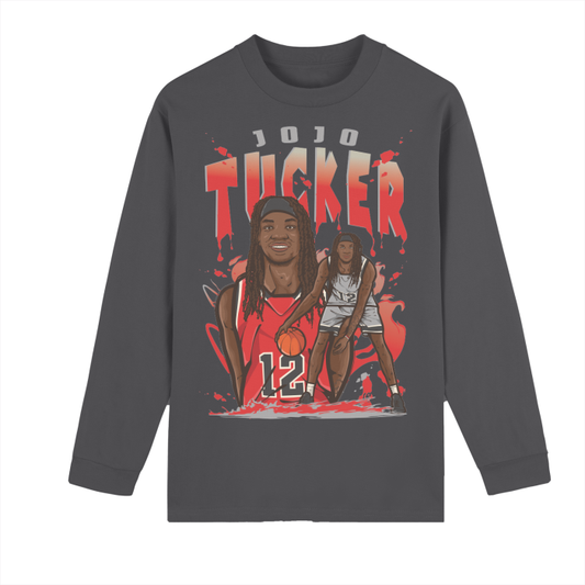 JoJo Tucker Unisex Crew Neck Long Sleeve Shirt - Dark Grey